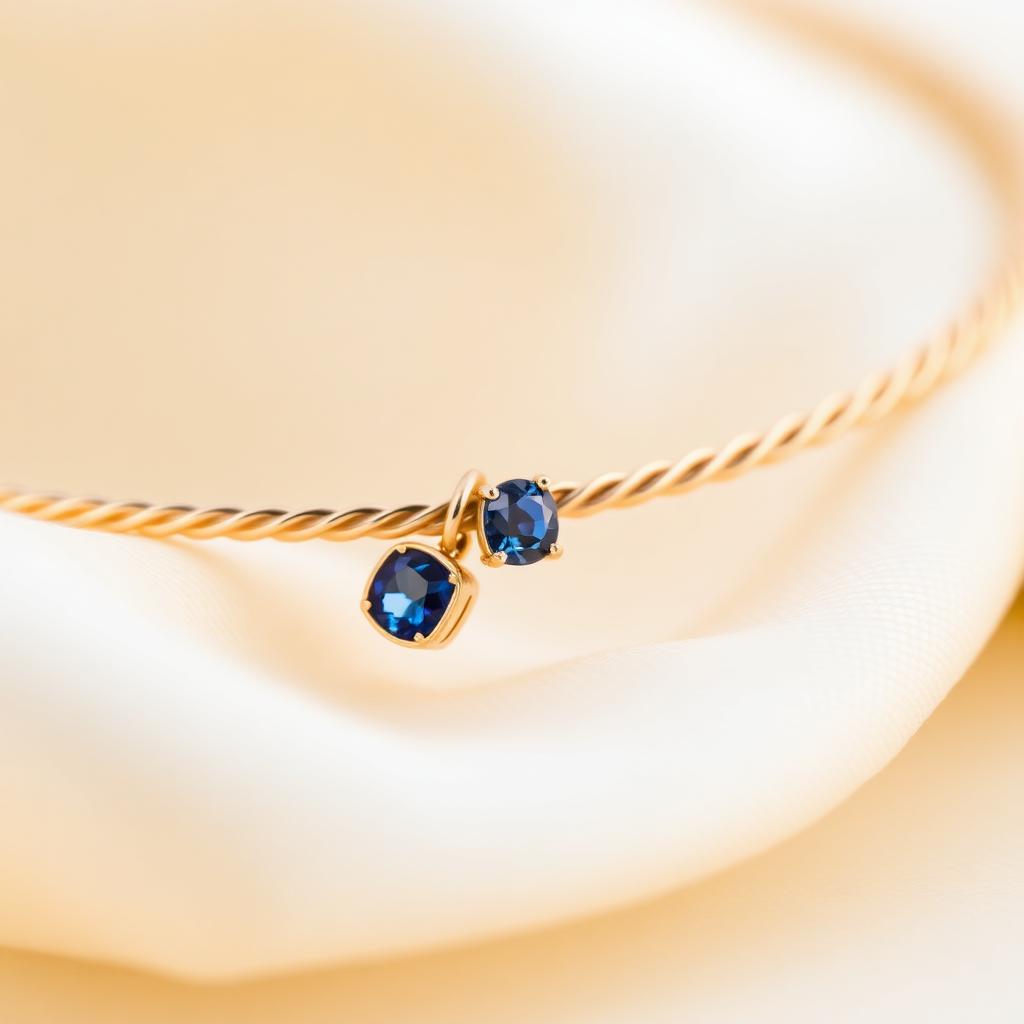 Birthstone charm on dainty welded bracelet — bridal & milestone keepsake, Athens GA