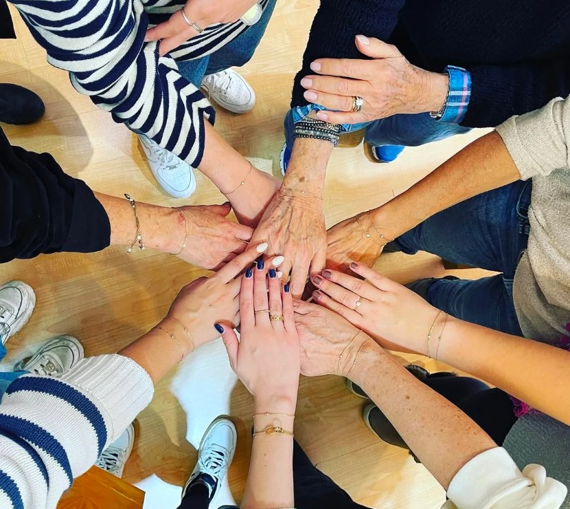 Group of friends with matching welded bracelets, Athens GA