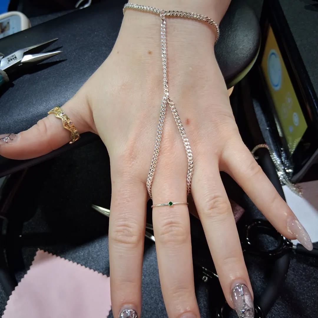 Hand Chains — editorial permanent jewelry for bridal, gameday & photoshoots in Athens, GA