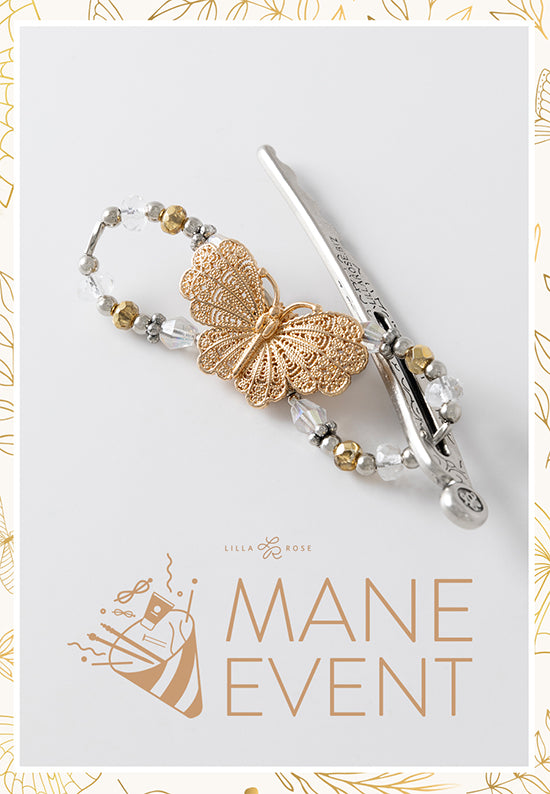 Mane Event Halena — Lilla Rose handmade hair clip pairs with hair tinsel and permanent jewelry, Athens GA