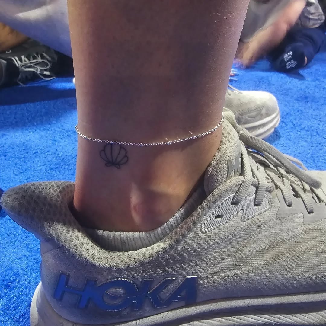 Permanent silver anklet on gameday — Forever Linked welded jewelry, Athens GA